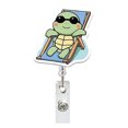 thumbnail image 3 of Mignon Rouleau de Badge Rétractable en Acrylique Tortue Support de Badge Rotatif pour Docteur Infirmière Enseignant Étudiant, 3 of 4