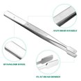 thumbnail image 2 of CIMAXIC 2pcs Stamp Tweezers Stainless Steel Philately Stamps Collector Tools Flat Paddle End Stamp Tongs Tweezers,4.33"X0.39"X0.39", 2 of 5