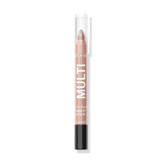 COLOR ICON MULTISTICK - Ros-i-locks, un Bâton de Maquillage Mince nude Scintillant Multi-Usage avec une Formule Crème-à-Poudre, un Bonnet Transparent et une base Noire, Hautement Pigmenté et Estompable pour les Yeux, les Joues et les Lèvres.