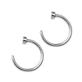 thumbnail image 1 of 2 pcs Unisex Surgical Titanium Steel Open Nose Ring Nose Piercing Stud 6mm (Silver), 1 of 8