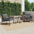 thumbnail image 1 of vidaXL Chaises de Jardin avec Coussins 2 Pcs Acier Noir, 1 of 5