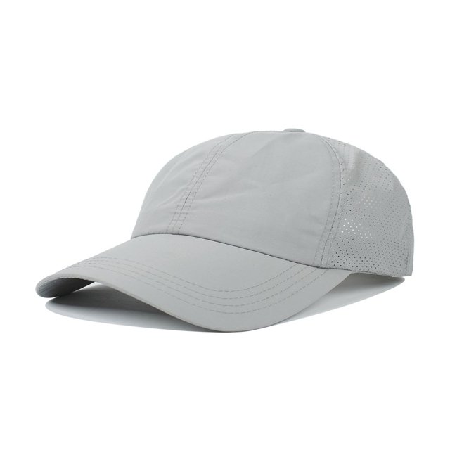 Women‘s Baseball Cap Breathable Mesh Cross Hollow Design Wide Brim Sun Protection Outdoor Ponytail Hat