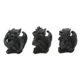 thumbnail image 3 of Whimsical Winged See Hear Speak No Evil Laughing Mini Gargoyle Figurines Set, 3 of 5
