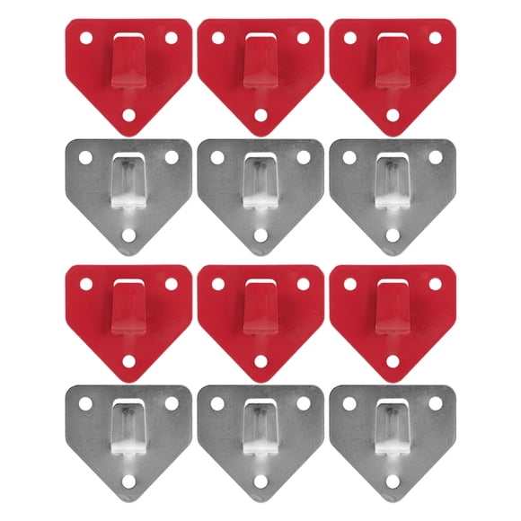 KAKOWELY 12pcs Wall Mount Fire Extinguisher Hook Heavy Duty Fire Extinguisher Bracket Holder2.44"X2.44"X0.31"