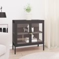 thumbnail image 1 of vidaXL Sideboard Anthracite 70x35x70 cm Steel and Glass, 1 of 5