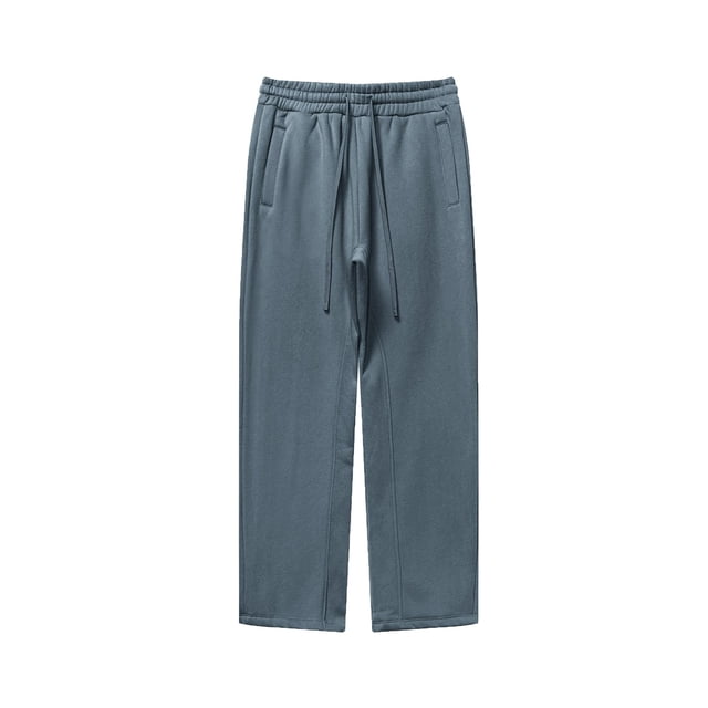 Styesk Men's Pants Men's Solid Color Casual Straight Leg Pants Full Length Pants
