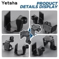 thumbnail image 3 of 8 Pack Boat Bumper Clips, Pontoon Boat Fender Clips Adjusters Boat Square Rail Fender Hanger for Docking, Pontoon Fender Clips for 1 Inch - 1.25 Inch Square Tube, Black, 3 of 4
