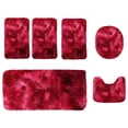 thumbnail image 2 of Bathroom Rug Set 6 Piece | Plush Toilet Mats & Bath Mats | Non Slip Water Absorbent Washable Rugs for Bathroom Floor | Whole Room Set for Home, 2 of 6