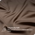 thumbnail image 3 of Bare Home Bamboo Sheet Set - Made from Rayon Fibers - Deep Pockets - 4 Piece - Split Head Flex King, Taupe, 3 of 7
