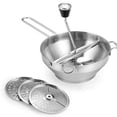 thumbnail image 4 of Food Mill Hand Crank Food Mill Stainless Steel Effortless Handle Tomato Mill For Interchangeable Discs Saving Space For Making Tomato Mashed Potatoes Soups Cordless Handheld Mixer Cordless Mixers, 4 of 4