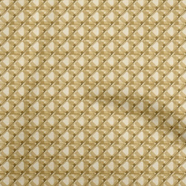 oneOone Polyester Spandex Gamboge Yellow Fabric Check Fabric For Sewing Printed Craft Fabric By The Yard 56 Inch Wide