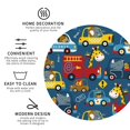 thumbnail image 3 of Vsdgher Vehicles Cartoon with Funny Drivers Print Leather Coasters for Drinks, Durable Drink Coasters 4 Set for Tabletop Protection, Luxurious Home Décor and Housewarming Gift-Round Shape, 3 of 6