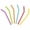 A, variant on Soft Multipurpose Silicones Straws 6-piece Set Creatives Sustainable Juices Milk Colorful Curved Tube