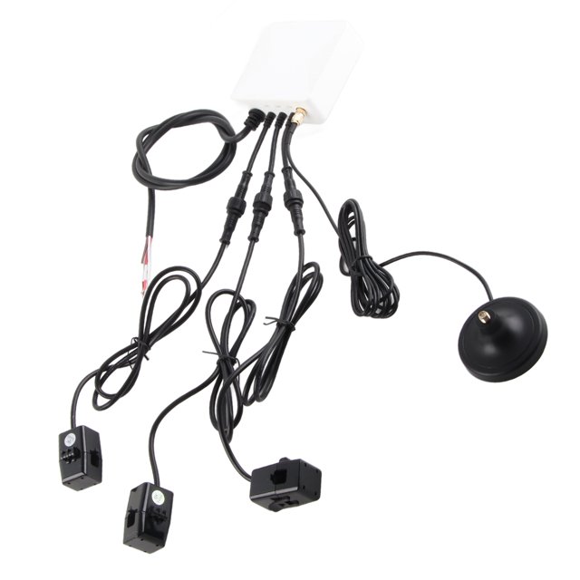Puissance 3 Phases, Taille Compacte 100-240V Haute Précision Surveillance en Temps Réel Compteur Électrique Intelligent pour Machine à Laver