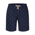 thumbnail image 1 of INSPIRE CHIC Men's Shorts Drawstring Waist Fish Pattern Beach Summer Board Shorts 28 Navy Blue, 1 of 7