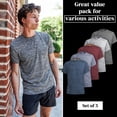 thumbnail image 4 of SPXTREME [5 Pack] Men’s Dry-Fit Activewear Crewneck T Shirts Running Gym Workout Quick Dry Tee Top, 4 of 11
