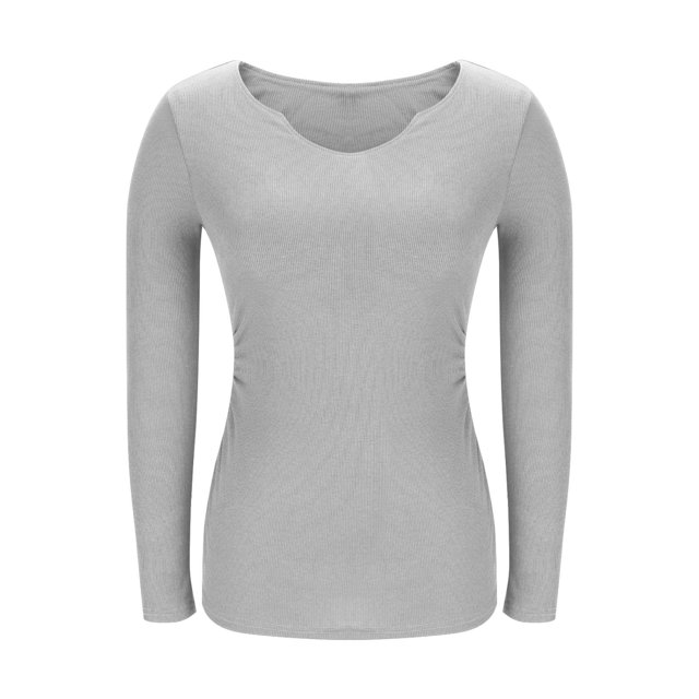 Npasoilc Hauts pour Femmes Chandail Uni pour Femmes avec Coussinet de Poitrine, Entièrement Élastique, à Manches Longues, Col Carré, Chandail à Enfiler, Haut Tendance