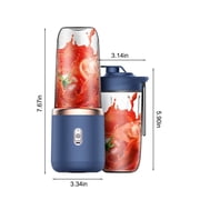 Portable Blender Usb Rechargeable Portable Blenders Smooths Blenders for Shakes Fruit Juicer Usb Rechargeable with 6 Blades Small Blenders Handheld Blenders for Sports Travel and Outdoors
