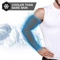 thumbnail image 2 of 1 Paire de Manchons de Bras Rafraîchissants UPF 50 Protection UV Compression de Cyclisme Manchons de Bras Protection Solaire Couvre-Tatouage contre le Froid, 2 of 4