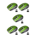 thumbnail image 2 of crativent Computer 2.4Ghz Wireless Optical Mouse Quick Speed 6 Buttons Plastic Gaming Mice DPI Adjustable Portable Accessory Green 5Set, 2 of 6
