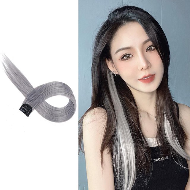 RYGRZJ Perruque Synthétique Colorée pour Cheveux, Extensions de Cheveux à Clipser en une Pièce