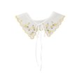 thumbnail image 1 of INSPIRE CHIC Collier Faux Détachable, Mini Cape Brodée Col à Volants Dickey Faux Collier pour Blouse Blanc-2, 1 of 5