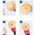 thumbnail image 3 of Lame de Scie, 45 Particules en Acier Tressé 115 X 22.23mm Disque de Vitesse Rotatif pour Tuyau Carré, 3 of 8