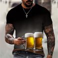 thumbnail image 2 of EQWLJWE Chemise d'Été For Men Men Casual Col Rond Pull Sleeve 3D Imprimé T-Shirt Imprimé Réaliste Shorts Sleeve Tops For Homme, 2 of 5