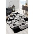 thumbnail image 2 of Rug Branch Montage Collection Modern Abstract Area Rug Doormat Entrance Floor Mat (3x6 feet) - 2'8" x 6', Grey, 2 of 6