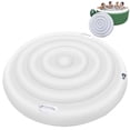 thumbnail image 1 of Chmadoxn Housse de Spa Gonflable 65 Pouces Housse de Spa Isolée Coupe-Vent Imperméable Housse Ronde de Spa avec Poignées Housses de Spa Écoénergétiques pour Protecteur de Spa Housse Résistante aux Intempéries, 1 of 3