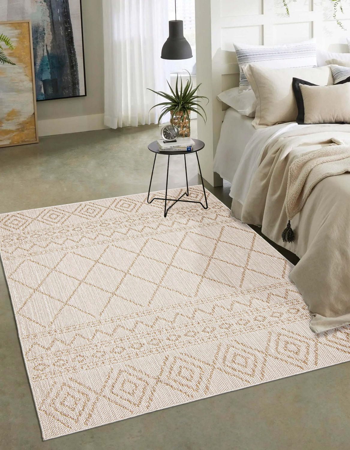 Tapis ECARPET Style Jute pour Chambre à Coucher, Salon, Salle à Manger Collection Nolita