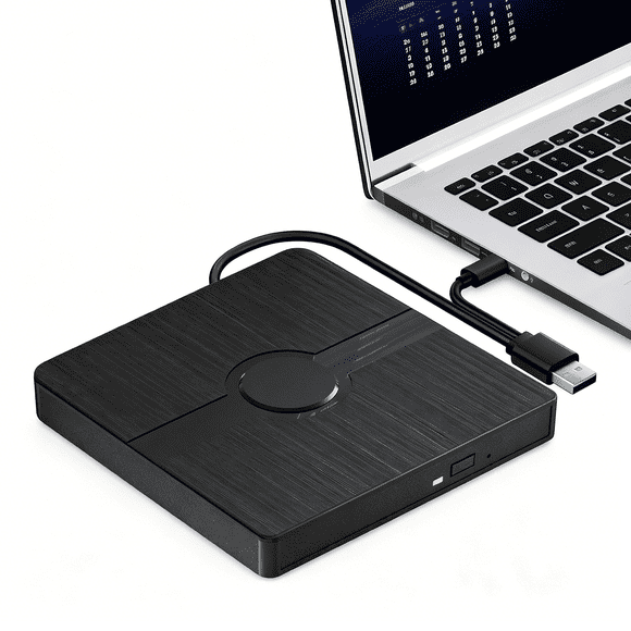GJX External Blu-Ray Drive,Portable Blu-Ray Player with Usb 3.0 and Type-C Cd/Dvd Burner,3D Blu-Ray Drive Compatible with Windows Laptop Desktop Pc