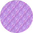 thumbnail image 1 of Ahgly Tapis Rond Lavable en Machine Intérieur Transitionnel Violet, 4 Pieds Rond, 1 of 7