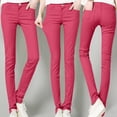 thumbnail image 2 of Kcodviy Women High Rise Jean Printed Pants for Women Casual Classic Solid Color Ankle Women Petite Pants Casual Jeans Casual Regular Tight Women Business Casual Pants Petite Fitting Jeans, 2 of 8