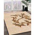 thumbnail image 3 of Ahgly Company Machine Washable Indoor Square Transitional Bronze Brown Area Rugs, 5' Square, 3 of 7