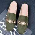 thumbnail image 5 of B91xZ Escarpins à Bout Pointu pour Femmes, Talons Hauts Vintage, Plateforme à Bride, Vert 6.5, 5 of 5