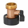 thumbnail image 1 of Single Pass Ball Valve Adapter G3/4 Female Thread Copper Garden Hose Watering Connector, 1 of 12