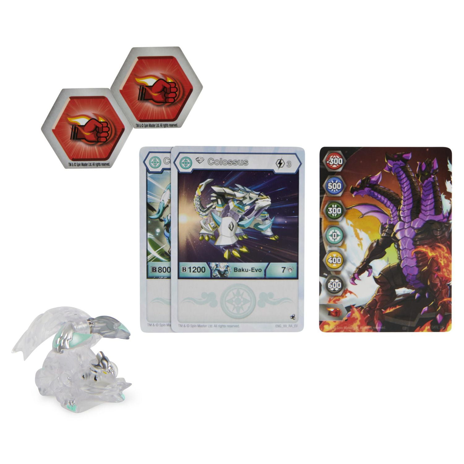 Bakugan Evolutions, Colossus, Figurine articulée de 5,1 cm et carte à collectionner, jouets pour garçons à partir de 6 ans