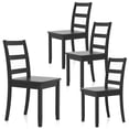 thumbnail image 1 of Gymax Set of 4 Dining Chairs Ladder Back Armless Side Chair w/ Solid Rubber Wood Legs, 1 of 9