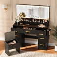 thumbnail image 2 of Yiwa 45.9" Makeup Vanity Desk with Adjustable Lighting Modes, Large Mirror, and 8 Storage Drawers, 2 of 9