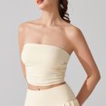 thumbnail image 5 of Dealovy Tube Tops for Women Strapless Going out Tops Built in Bra Sleeveless Ruched Summer Crop Top, 5 of 5