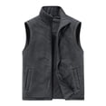 thumbnail image 1 of Birdeem Mens Thin Workwear Solid Color Stand Collar Sleeveless Jacket Tank Tops, 1 of 9