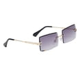 thumbnail image 3 of Milaget Womens Rimless Retro Tinted Lens Eyewear Shades Gray, 3 of 9