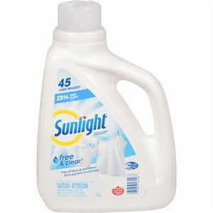 Liquid Laundry Detergent, Free and Clear 45 Loads