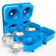 thumbnail image 1 of WIFKLSIIPG Diamond Shape 3D Ice Cube Mold Maker Bar Party Silicone Ice Tray Chocolate Mold(Blue), 1 of 5