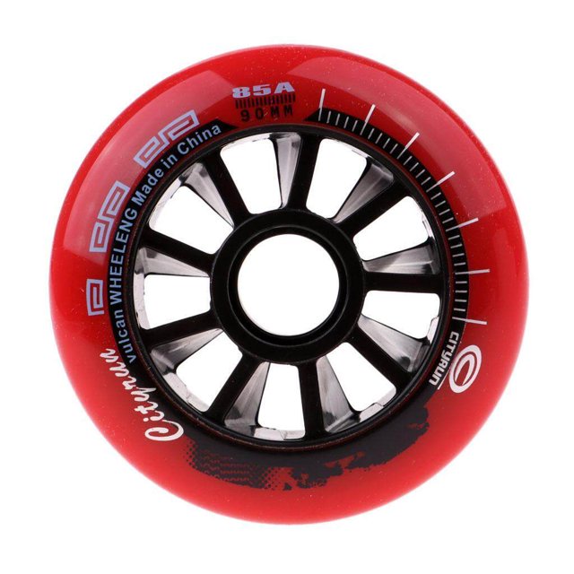 thinsony Roues de Patinage de Vitesse Extérieur Intérieur Roues de Patin en Ligne Outil 90mm Rouge