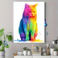 thumbnail image 4 of Toile Murale d'Art Goutte à Goutte Chat Coloré 15,75 X 11,81 Pouces, 4 of 8