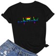 thumbnail image 1 of RKSTN T-Shirts Fierté Femmes T-Shirts Graphiques Arcs-en-Ciel T-Shirts LGBT T-Shirts Décontractés Col Rond Manches Courtes Hauts, 1 of 3