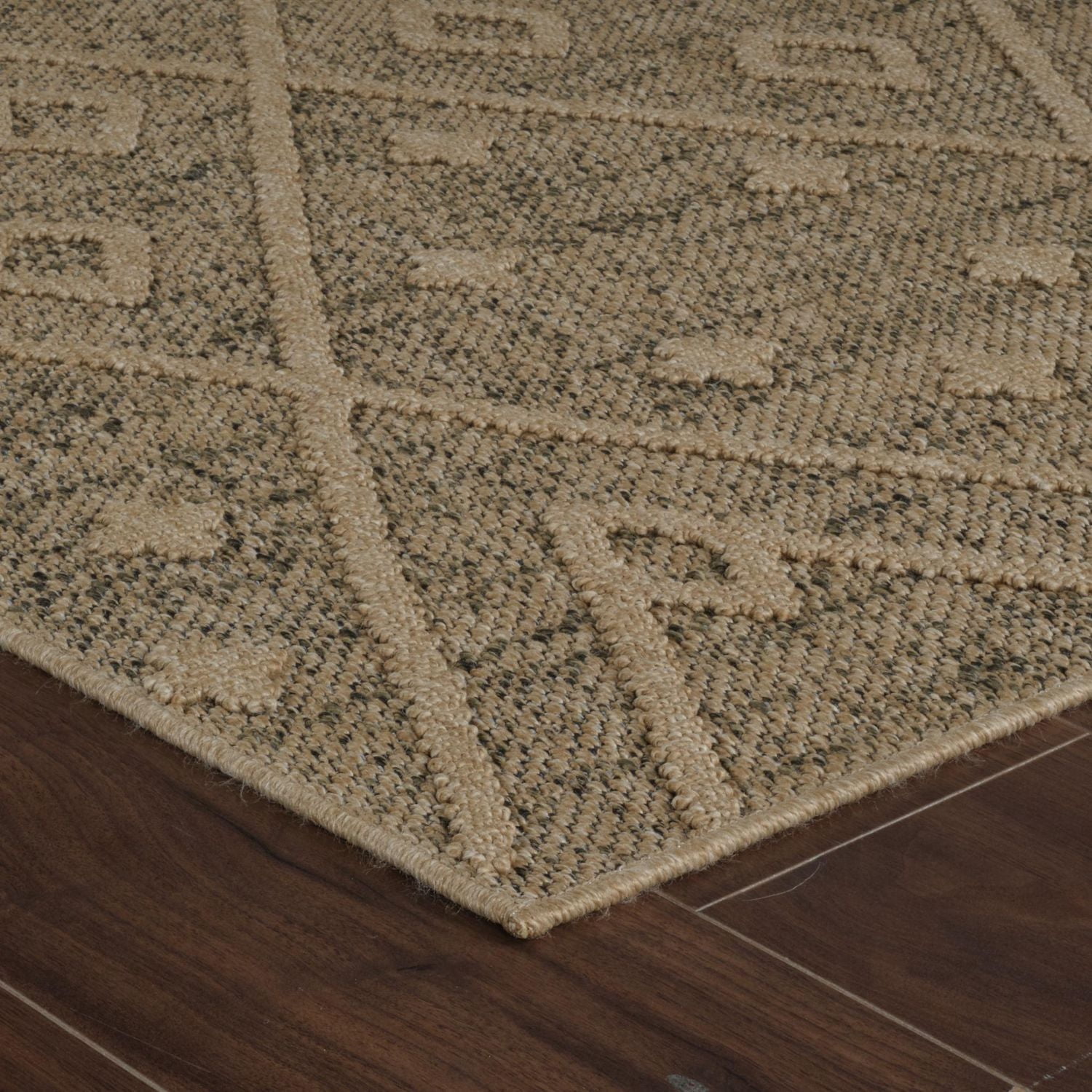 Tapis d'interieur exterieur abstrait Rug Branch Hogar, marron beige, bohème - Salon, chambre, salle a manger et cuisine