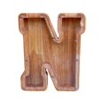 thumbnail image 1 of Wooden English Letter Savings Can with Transparent Glass Front for Coin Storage, 1 of 6
